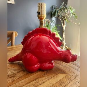 RARE FIND! Vintage 1970 red dinosaur bedside lamp
